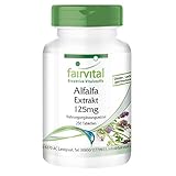 Alfalfa Tabletten - 125mg Alfalfa-Extrakt pro Tablette - Medicago sativa (Luzerne) - VEGAN - 250 Tab