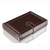 XWJSKJ High-End Echtes Leder Buch Zigarettenkoffer Reisen Carry 4 Tuben Mini Humidor Zigarettenetui for Raucher Zigarrenzubehör Männer Geschenk (Color : Brown, Size : 1)