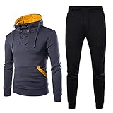 Sonnena Winterjacke Herren Trainingsanzug Jogginganzug Anzug Jogginghose Hoodie Jogging Baumwolle Hose Sportanzug Sport Pullover Set Hausanzug Hoody Jumpsuit Anzug Freizeitanzug Jogging