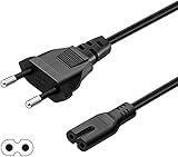 Euro Netzkabel,Cshare AC Kabel Stromkabel IEC C7 3M,Figure 8 Eurostecke 2 Poliges Câble Kompatibel mit Samsung Philips LG TCL Sony TV,PS3, PS4,für Canon Pixma,PC Monitore,DVD,Imprimante.…