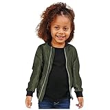 Kleinkind Kinder Baby Mädchen Jungen Herbst Winddicht Mantel Warme Oberbekleidung Jacke mit Taschen Amerikanischer Stil Mode Streetwear Winter Fleece Jacken Langarm Outwear Outfit, grün, 4-5 J