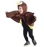 Eulen-Kostüm, An79/00 Gr. 74-98, als Umhang für Klein-Kinder und Babies, Eulen-Kostüme Fasching Karneval Fasnacht, Karnevalskostüme, Kinder-Faschingskostüme, Geburtstags-Geschenk Weihnachts-Geschenk