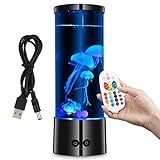 Quallen Lampe Lavalampen LED Fantasy Runde echte Quallen Aquarium Lampe Jellyfish Stimmungslampe Runde Quallen Lampe für Die Dekoration USB Farbe Nachtl Dekoration Tolle Geschenke fü