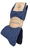 Kurze Warme Socken aus Kaschmir Wool für Damen und Herren, Wintersocken für kalte, thermische, weiche, hochwertige Produkte (2 oder 4er Pack) (2 Paar Set. Ocean Colors, 39-42)