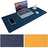 Großes Mauspad,PU Leder Rutschfester Schreibtischschutz,beidseitige Schreibtisch Matte, Laptop-Tastatur-Löschschutz,wasserdichte Schreibtisch-Schreibmattefür Zuhause/Büro(Size:35x120cm/13.78x47.24