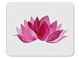 Mauspad Lotus Blume Pink - Spirituell Symbol, Premium Print rutschfest/ Home Office Büro Geschenk Frau Mann Kinder Schreibtisch Deko Lotusblume Rosa Mousepad Maus Pad Mouse Bunt Bedruckt Normal/