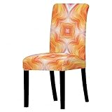 Farbiger Marmor Sitzbezug Home Esszimmerstuhl Rückenlehne Abdeckung Neujahr Party Dekoration Orange Stuhlbezug A2 4p