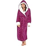 LEPSJGC Damen Bademantel Herbst Und Winter Flanell Flauschig Warmer Bademantel Lose Homewear Pyjamas Homewear (Color : A, Size : XXXXL)