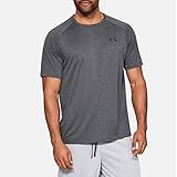 Under Armour Tech 2.0 Shortsleeve, atmungsaktives Sportshirt, kurzärmliges und schnelltrocknendes Trainingsshirt mit loser Passform Herren, Grau (Carbon Heather / Black) , M