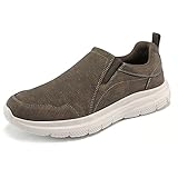 Puxowe Herren-Schuhe, Slipper, bequem, leicht, Sneaker, Fitness, Gym, Walking, Sport, Mokassin Shoes, Olivgrün, 40 EU