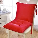 FXBNHDFMF Velvet Recliner Kissen Rutschfestes verbundenes Rückenkissen 40 * 80 Flauschiges Autositzkissen mit Rückenstütze Taillenkissenpolster für Büro-Esszimmerstuhl (Rot 1)