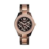 Fossil Damen Analog Quarz Uhr mit Edelstahl Armband ES4079