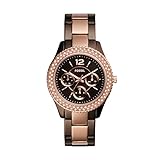 Fossil Damen Analog Quarz Uhr mit Edelstahl Armband ES4079