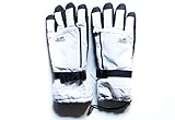 Mountain Made Wasserdichte schwarze Winterhandschuhe, Weiß (nur Damen), S