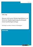 Dossier relevanter Marketingeckdaten aus Sicht der Marketingleitung am Beispiel einer nachhaltigen Anlage: Am Beispiel des fiktiven 'VR-Konto Nachhaltigkeit'