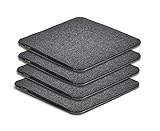 Amare Sitzkissen Filz, 40 x 40 cm, 4er-Set dunkelgrau/hellgrau, 40 x 40