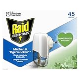 Raid Essentials Mücken-Stecker 45 Nächte, Elektrischer Insekten-Schutz vor Mücken und Tigermücken, 1er Pack (1 x 32 ml)