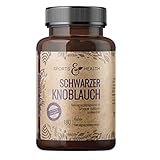Schwarzer Knoblauch Kapseln - 180 Kapseln Hochdosiert mit 600mg pro Tagesdosierung - Black Garlic Capsules - Vegan & Ohne Zusätze - Schwarzer Knoblauchknollen Extrak