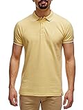 Indicode Herren Mecklenburgh Poloshirt aus 80% Baumwolle | sportliches Kurzarm Shirt Elegantes Herrenpoloshirt Cooles Polo Baumwollshirt m. Polokragen & kurzer Knopfleiste für Männer Pale Banana XL