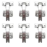 ZHANTH Scharniere Türscharniere Schrankscharniere, 90-Grad-kaltgewalzte Stahlschrank Scharniere Quiet Hydraulische Scharniere, Verdickten Kohlenstoffstahl Nieten, Stabil und Dauerhaft(6 Stück)