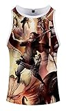 WANHONGYUE Anime Titan Aufklärungstruppe Wappen Attack on Titan 3D Druck Tank Top Unterhemd Cosplay Kostüm Sommer T-Shirt Vest Bluse 60/10 XXXXL