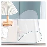 WBBML PVC-Transparente Folie Abwaschbar Wasserdicht Hitzebeständige Tischschutzfolie Tischfolie Schutzfolie, Anpassbar (Color : 2.0mm, Size : 120x150cm)