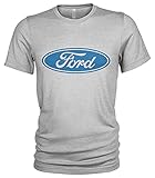 Original Ford Oval Logo T-Shirt (XL, Grau Meliert)