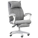Bürostuhl Stoff Bürostuhl Computerstuhl Hebebühne Drehstuhl Chef Bürostuhl Rückenlehne Arbeitsstuhl Gaming Stuhl Schreibtischstuhl (Farbe : Rosa mit Füßen, Größe : Nylonfüße) (Grau mit Füßen Nylonfüß