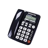 Czlsd Big Button Telefon mit Schnur - Fest Telefon - Corded Analog und DECT-Telefone - Laut Big Button Telefon mit Schnur (Color : Black, Size : B)