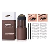 Augenbrauen stempel,Augenbrauen Tattoo,Augenbrauenstempel Wasserdicht,Augenbrauen-Definierer,Augenbrauen-Tattoo-Stift,Natürlich Aussehend,Wiederverwendbares Makeup Brauenpuder Kit,Naturb