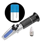 HHTEC Imker Refraktometer Honig 58-90% Brix 10-32% Wasser Feucht Handrefraktometer für Honig Pflanzenölen Zuckersirup Fruchtmarmelade Melasse 5 Fach verbesserte Genauigkeit mit Anleitung in D