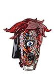 GILDE GLAS art Deko Vase - Gesichtvase - Moderne Deko - Designvase - H 30