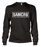 Offizielles Lizenzprodukt Samcro Distressed Long Sleeve T-Shirt (Schwarz), Larg