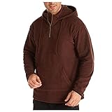 Hirolan Herren Sweatshirt Aus Fleece Sweatjacke Hoodie Kapuzenjacke Oversized Kapuzenpullover Sportjacke Outdoorjacke LäSsige Fleece-Sweatshirt FüR Herren Langarm-Kapuzenpullover-Oberteile lauschig