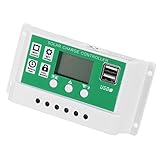 SALALIS Solarladeregler, Solarpanelregler Einstellbares ABS für Open AGM Gel-B