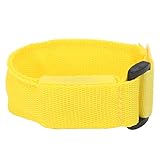 Meiyya Light Up Armband, Klettbänder Verstellbare Schnalle Blinkendes Armband für Outdoor-Sportarten für Muskeltraining für Fitness für Sportschutz(Yellow)