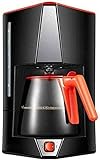 YQCX Kaffeemaschine, Automatische Espressomaschine Haushalts-Tropfen-Kaffee-Topf-Spiegel-Kaffeemaschine, Filter Halten Sie Warme Auto-Off-Funktion Anti-Tropfsystem Smart Start-Betrieb