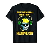 Bauarbeiter Baustelle Bau Helm Hausbau Bauhelm Helmpflicht T-S
