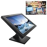 SENDERPICK 17 Zoll LCD Touchscreen Monitor, Kassenmonitor Kassensystem für Computer VGA USB Kassierer Restaurant Bar Kaffee Donut Store Menü b