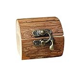 PRETYZOOM Holz Ringkissen Hochzeit Ringbox Ringkasten Ringhalter Kreative Ringschatulle Schmuckaufwahrungsbox für Frauen Damen Brautpaar Ehering Verlobungsring Ringe Hochzeit (Ohne Ringe)