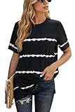 GOLDPKF Damen Sommer T-Shirt Sommerkleid Damen Tshirt Damen Geschenke FüR Frauen Meine Bestellungen Anzeigen Damen Oberteile Coole Sachen Kleider Damen Schwarz Medium 40-42