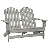FAMIROSA 2-Sitzer Adirondack-Gartenbank Massivholz Tanne G