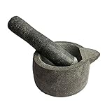 Mörserstößel Set Mörser und Stößel, Granitmörser & Stößel Natursteinschleifer Manueller Smasher Küchenbedarf (Farbe, Größ