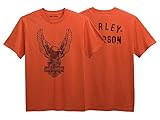 HARLEY-DAVIDSON Herren T-Shirt Tee Shirt Bar & Shield Eagle Rundhals Orange, S