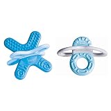 MAM Bite & Relax Set, extra leichte blaue Beißringe für Babys, schmerzlindernde Baby Zahnungshilfe für Vorder- und Backenzähne, ab 2+M