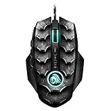 Sharkoon Drakonia II Gaming Maus, optischer Sensor PixArt 3360, 15.000 DPI, 12 programmierbare Tasten, schw