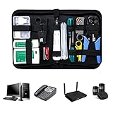 Qfun 14 in 1 Netzwerk Reparaturwerkzeuge Professionell Netzwerk Werkzeug Set Netzwerk Kabeltester Kit Patchkabel Tester Computer Wartung LAN Kabel T