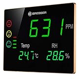 Bresser CO²-Messgerät Smile XXL mit großer Anzeige für aktuelle Kohlendioxidkonzentration, Temperatur und Luftfeuchtigk