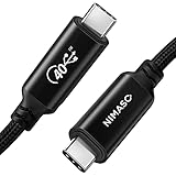 Nimaso USB4 Kabel[1M],Kompatibel mit Thunderbolt 3,Thunderbolt 4 und Allen USB-C,USB-IF Zertifiziert 8K/40Gbps/100W PD USB c Kabel,für MacBook,eGpu,Docking Station,M1 MacBook,iPad Mini 6/Pro 2021