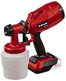 Einhell Akku-Farbsprühsystem TC-SY 18/60 Li-Solo Power X-Change (Li-Ion, 18 V, Förderleistung 650 ml/min, 800 ml Farbbehälter, inkl. 2,0 mm und 2,5 mm Düse, Lieferung ohne Akku & ohne Ladegerät)